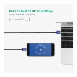 UGREEN Premium Micro USB To USB 2.0 Type A Cable Braided Jacket - BLUE - 1m -Music Equipment Store GC 40397 4