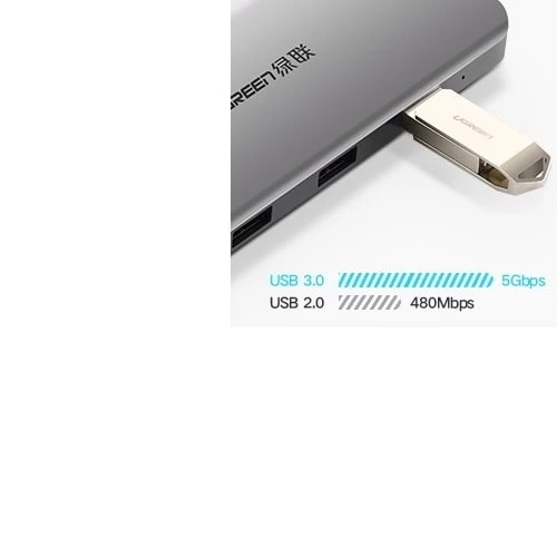 UGREEN Type C USB 3.0 Multiport Hub For Apple MacBook 6 UGREEN Type C USB 3.0 Multiport Hub For Apple MacBook - Image 4