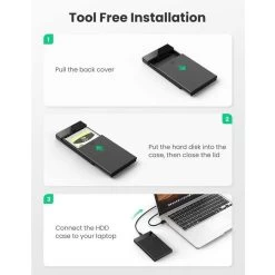 UGREEN 50743 USB-C 2.5" External SSD SATA Hard Drive Enclosure -Music Equipment Store GC 50743 3