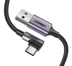 UGREEN US284 18W Right Angle USB-C To USB-A Cable - 2m