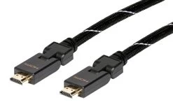SWAMP V1.4 HDMI Cable - With 180 Degree Rotating Connectors - 3m