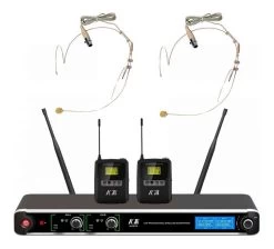ICM IU-2079 B10 Dual Channel Wireless Microphone System - 2 Bodypack Transmitters
