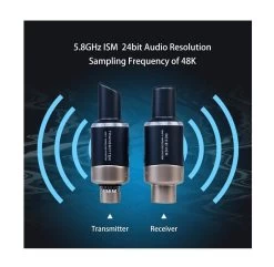 JOYO MW-1 Wireless Snap-on XLR Microphone System 5.8Ghz -Music Equipment Store JY MW 1 5