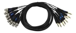 SWAMP 8 Channel XLR(f) - 1/4" TRS Balanced Loom / Multicore - 3m