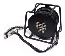 32 Channel Multicore Cable W/ Stage Box On Reel - W/ 8 Returns - 40m