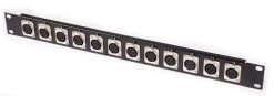 SWAMP Patch Panel - 12ch XLR Female - 1RU 19 Inch