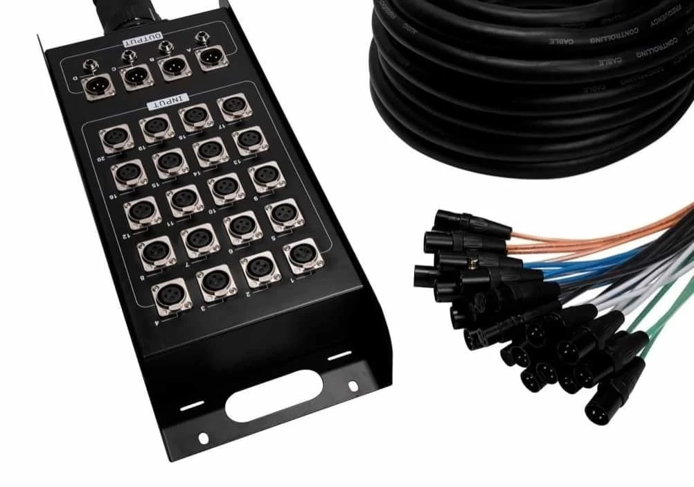 24 Channel Multicore Cable W Stage Box + Multipin Connector - 30m 3 24 Channel Multicore Cable W Stage Box + Multipin Connector - 30m