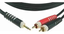 KLOTZ AY7 Lightweight Y-Cable Mini Jack 3.5mm To 2x RCA Plug - 2m