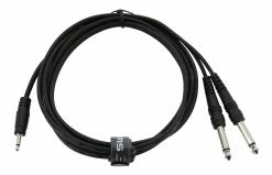 SWAMP Mono 1/8" Mini-Jack To Dual 1/4" Cable 2m -Music Equipment Store L 1 8 MO 2x1 4 MO 2m 1