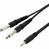 SWAMP Mono 1/8" Mini-Jack To Dual 1/4" Cable 2m 1 SWAMP Mono 1/8" Mini-Jack To Dual 1/4" Cable 2m -Music Equipment Store L 1 8 MO 2x1 4 MO 2m