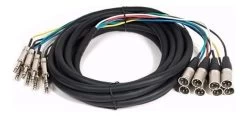 SWAMP Premium 8-way XLR(m) To 1/4" Audio Snake Cable Loom - 2m