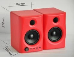 Pair Of Monkey Banana Gibbon Air Bluetooth Active 4" Studio Monitors - Red -Music Equipment Store MKB Gibbon AirV1 Red 3