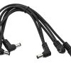 MOEN Multiple Plug Daisy Chain Power Cable - Angled - With 2 Or 5 Plug Options - 5 Plugs - 15cm Spread -Music Equipment Store MO DC5 A15