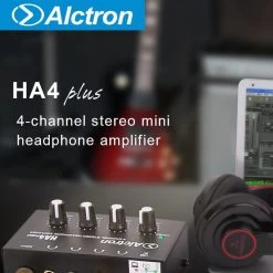 Alctron HA4-Plus Portable 4-Channel Headphone Amplifier 12 Alctron HA4-Plus Portable 4-Channel Headphone Amplifier -Music Equipment Store MP AC HA4 PS 4