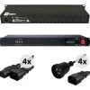 *art ART PB4x4 8 Way 10A Power Conditioner W/ Power Cables Combo Pack -Music Equipment Store MP ART PB4x4 Pack