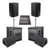 PowerWorks Powered PA System - 2x Subs + 2x FOH + 2x Monitors + 16CH Mixer -Music Equipment Store MP Full Band PA Pack B