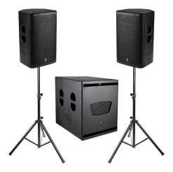 PowerWorks Medium Powered PA - 18" Subwoofer + 2x 15" FOH Speakers