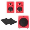 Monkey Banana Gibbon 5" Powered Studio Monitors + Active 10" Subwoofer - Red -Music Equipment Store MP MKB Gibbon5V3 SUB RD