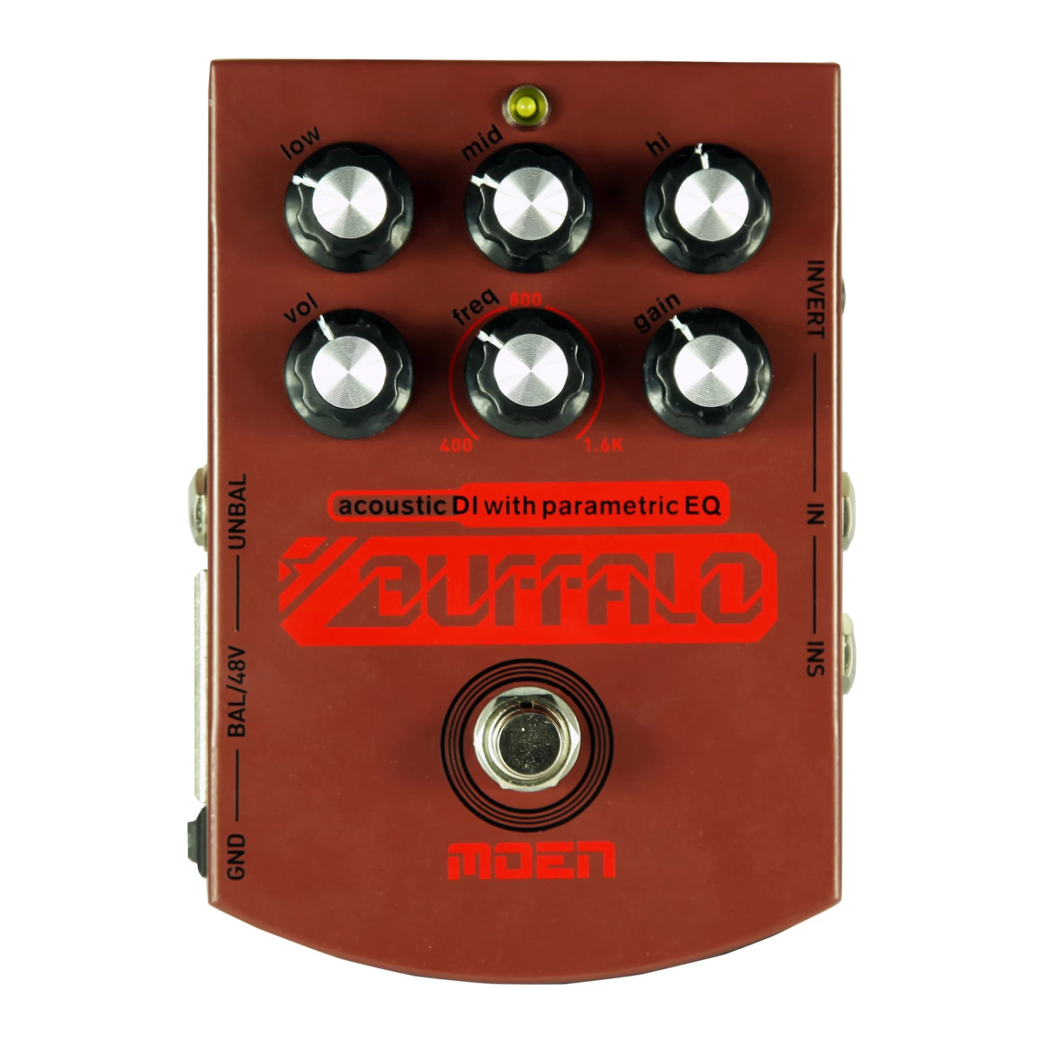 MOEN AC-BA Buffalo Acoustic Guitar Preamp DI Pedal With 9V Linear Power Supply 5 MOEN AC-BA Buffalo Acoustic Guitar Preamp DI Pedal With 9V Linear Power Supply - Image 3