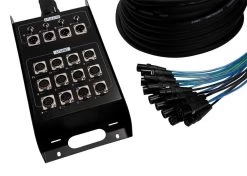 16 Channel Multicore Cable W Stage Box + Multipin Connector - 15m