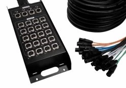 24 Channel Multicore Cable W Stage Box + Multipin Connector - 15m