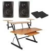 Studio Package Including SWAMP WS-03 Desk And Monkey Banana 5" Studio Monitors -Music Equipment Store MP WS 03 Gibbon5V3 Black