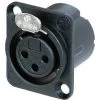 Neutrik NC3FD-LX-B Female XLR Panel Mount Connector -Music Equipment Store NC3FD LX B