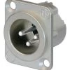 Neutrik NC3MD-LX Male XLR Panel Mount Connector -Music Equipment Store NC3MD LX