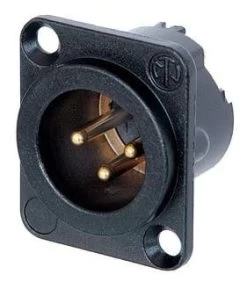 Neutrik NC3MD-LX-B Male XLR Panel Mount Connector
