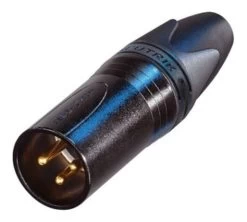 Neutrik NC3MXX-B Black Male XLR Connector - Gold Contacts
