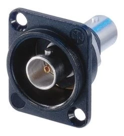 Neutrik NBB75DFI BNC Chassis Panel Mount - Feed-through - Black