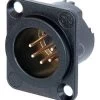 Neutrik NC5MD-LX 5 Pin XLR(m) Socket Connector - D-size - Black -Music Equipment Store NU NC5MD LX B