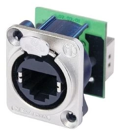 Neutrik NE8FDP EtherCON Ethernet Panel Mount | Pass-through RJ45 Cat5e D-Style