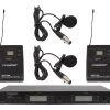 PASGAO PAW-842 2 Channel Wireless Microphone System - 2 Lapel Mics 1 PASGAO PAW-842 2 Channel Wireless Microphone System - 2 Lapel Mics -Music Equipment Store PG PAW 842 PBT 1000