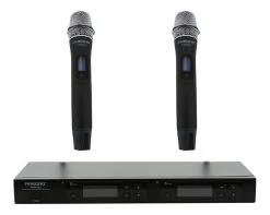 PASGAO Dual Wireless Microphone System W True Diversity Reception Handheld Mics