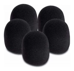On Stage Foam Microphone Windscreens Black 5-Pack
