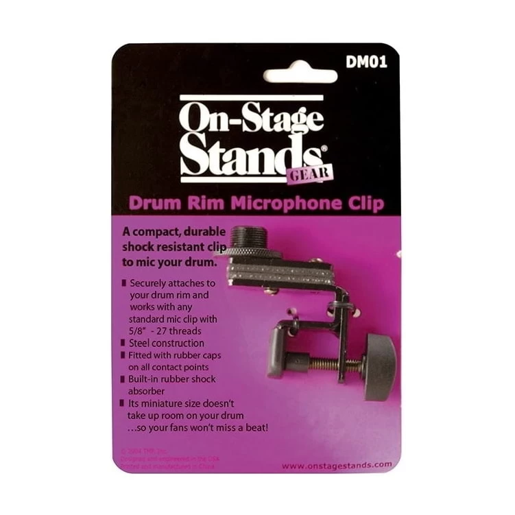 On Stage Low Profile Drum Rim Microphone Mount Clamp 4 On Stage Low Profile Drum Rim Microphone Mount Clamp - Image 2