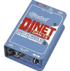 Radial DiNet DAN-TX Dante Network DI Two Channel Audio Transmitter -Music Equipment Store RA DINET DAN TX 2