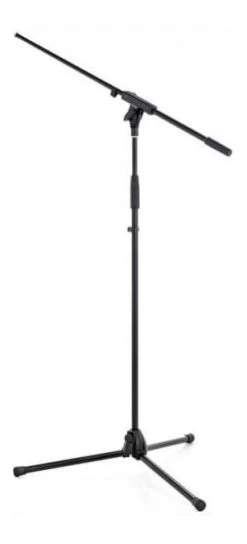 K&M 210/7 Tripod Microphone Stand With Single Section Boom - Black