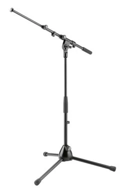 K&M 25900 Low Height Tripod Microphone Stand With Telescopic Boom - Black