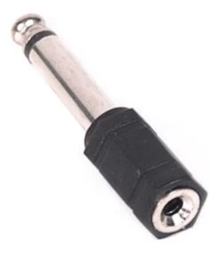 Audio Adapter - 1/8" Female To 1/4" Male - Stereo To Mono