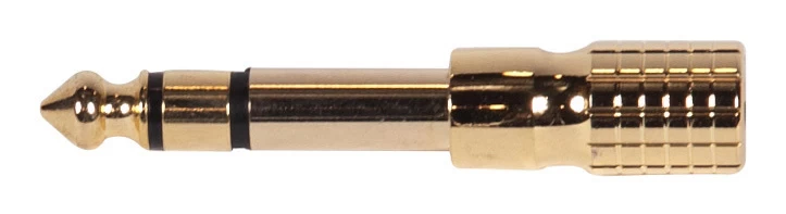 Audio Adapter - 1/8" Female To 1/4" Male - Stereo TRS - Gold 4 Audio Adapter - 1/8" Female To 1/4" Male - Stereo TRS - Gold - Image 2