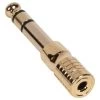 Audio Adapter - 1/8" Female To 1/4" Male - Stereo TRS - Gold -Music Equipment Store RH A 1 8f 1 4m GD