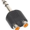 Audio Adapter - 2x RCA Female To 1/4" Male Stereo TRS