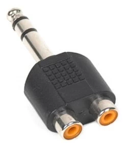 Audio Adapter - 2x RCA Female To 1/4" Male Stereo TRS