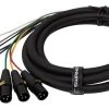 SWAMP 8-way DB-25 To XLR Digital I/O AES Cable YAMAHA Wiring - 3m -Music Equipment Store RH DB25 XLR SR YAM 3m