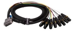 SWAMP 8-way DB-25 - XLR(f) Digital AES Cable TASCAM Wiring - 2m