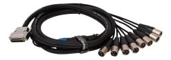 SWAMP 8-way DB-25 To XLR(m) Cable TASCAM Wiring - 1m