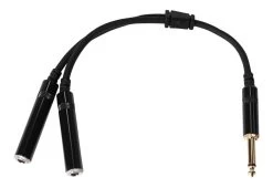 SWAMP - Guitar Y Patch Cable - 1/4"(m) TS To 2x 1/4"(f) TS - 30cm
