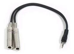 SWAMP Budget Series - Audio Link Cable - 1/8"(m) TRS To 2x 1/4"(f) TS - 30cm